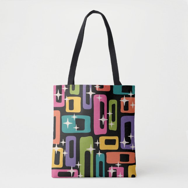 Bolsa Tote Padrão de Idade Atômica do Abstrato do MCM Retroat (Frente)
