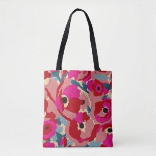 Bolsa Tote Padrão de ilustração da flor. Botânica Floral Moti