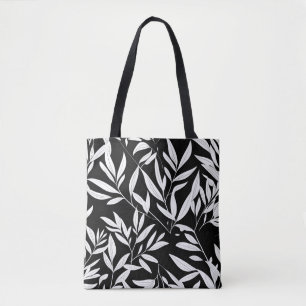 Bolsa Tote Padrão de impressão botânico de folha
