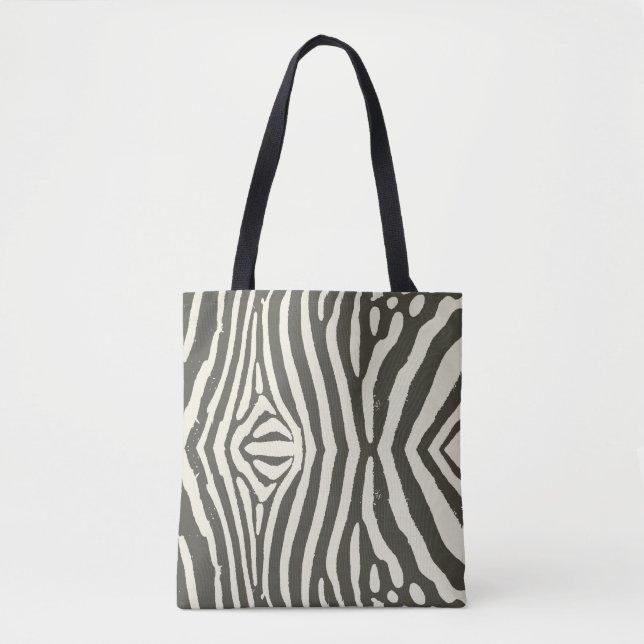 Bolsa Tote Padrão de Impressão de Animais Zebra Stripe (Frente)
