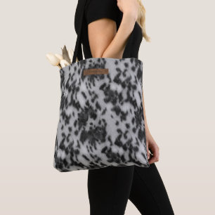 Bolsa Tote Padrão de Impressão de Impressão de Animais Pretos