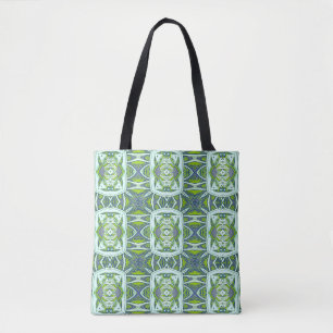 Bolsa Tote Padrão de impressão de tecido em cor verde moderna