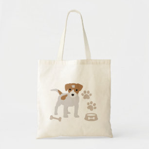 Bolsa Tote Padrão de impressões de papoilas de cãozinho