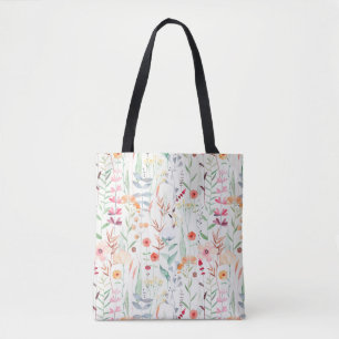 Bolsa Tote Padrão de Jardim da Flor do Pastel
