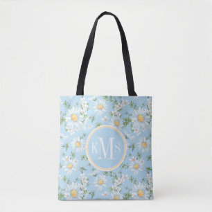 Bolsa Tote Padrão de Jardim da Flor Pastel Daisy