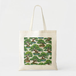 Bolsa Tote Padrão de Jardim de Árvores Bonsai Japonesas