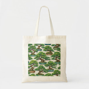 Bolsa Tote Padrão de Jardim de Árvores Bonsai Japonesas