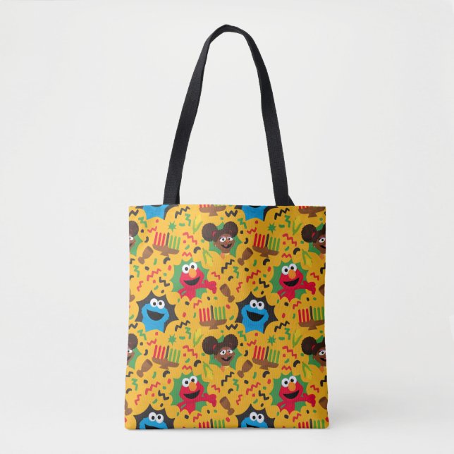 Bolsa Tote Padrão de Kwanzaa Street Sesame (Frente)