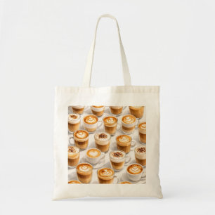 Bolsa Tote Padrão de Latte Cappuccino