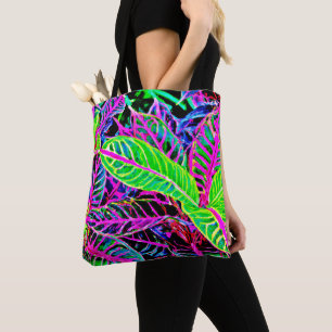 Bolsa Tote Padrão de legância de folhagem vívida