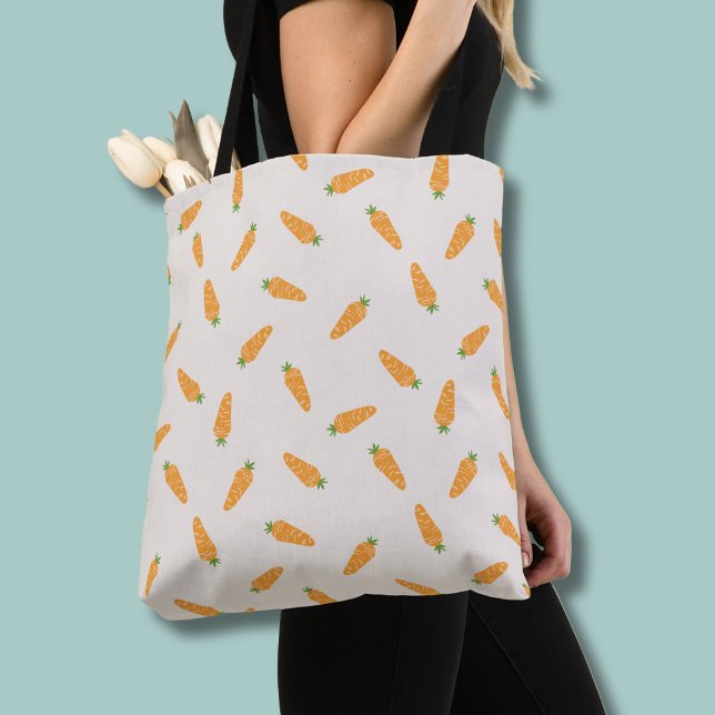 Bolsa Tote Padrão de legumes de cenouras (Carrot pattern tote bag)