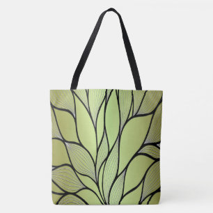 Bolsa Tote Padrão de licença criativa verde-oliva