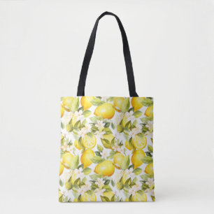 Bolsa Tote Padrão de Limão Costeiro Amalfi