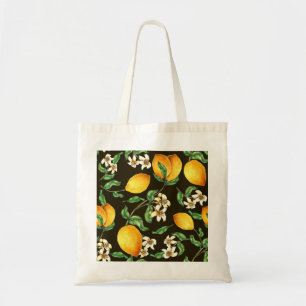 Bolsa Tote Padrão De Limão De Aquarela Pintado À Mão