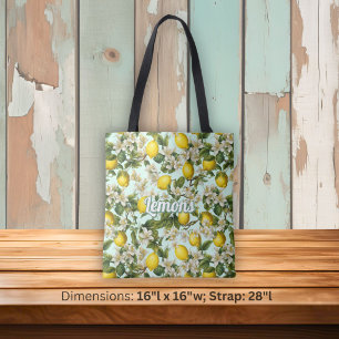 Bolsa Tote Padrão de Limões