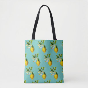 Bolsa Tote Padrão de limões felizes