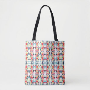 Bolsa Tote Padrão de Linha Tribal Geométrico abstrato