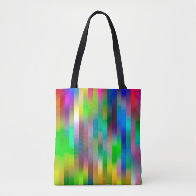 Bolsa Tote padrão de linhas verticais paralelas simples | ABS (Frente)