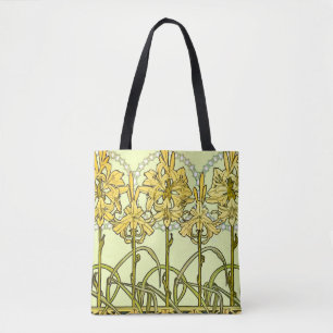 Bolsa Tote Padrão de Lírio Art Nouveau de Alphonse Mucha Anti