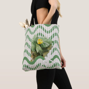 Bolsa Tote Padrão de lírios de água