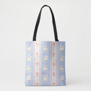 Bolsa Tote Padrão de Listras do Correio da Coruja Hedwig