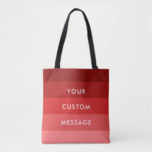 Bolsa Tote Padrão de listras vermelhas