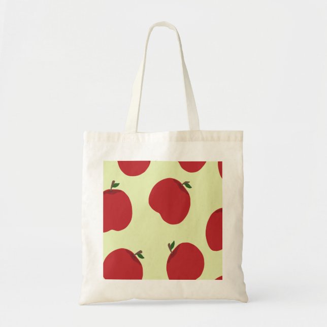Bolsa Tote padrão de maçã (Frente)