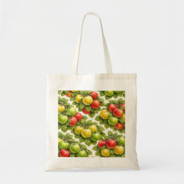 Bolsa Tote Padrão de Maçã Mista
