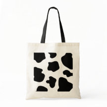 Bolsa tote padrão de manchas de vaca | Impressão d