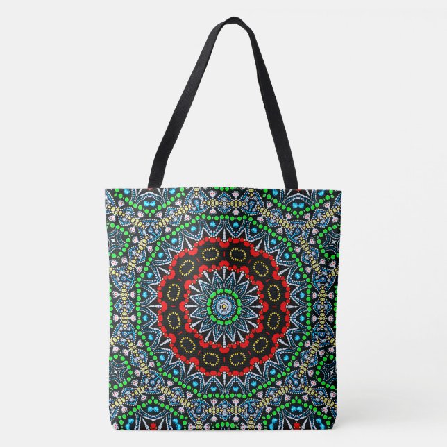 Bolsa Tote Padrão de Mandala em Marrocos (Frente)