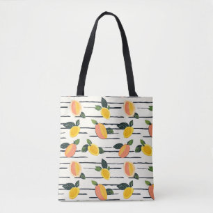 Bolsa Tote Padrão de Manga de Aquarela com Folhas Verdes (2)
