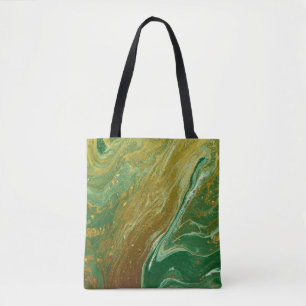 Bolsa Tote Padrão de mármore líquido