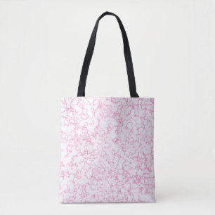 Bolsa Tote Padrão de mármore rosa