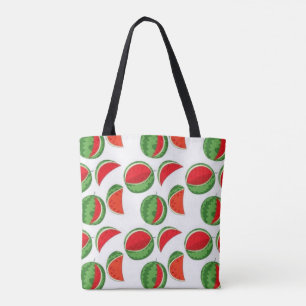 Bolsa Tote Padrão de melancia cúbica de tendências