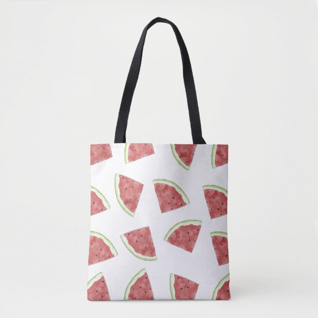 Bolsa Tote Padrão de melancia suculenta (Frente)