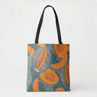 Bolsa Tote Padrão de melão de Cantaloupe