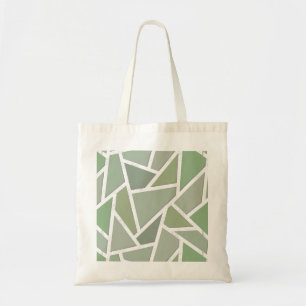 Bolsa Tote Padrão de mosaico verde-oliva
