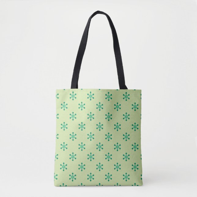 Bolsa Tote Padrão de Motif Verde (Frente)