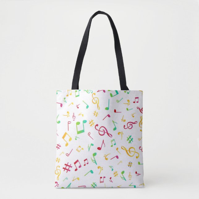 Bolsa Tote Padrão de música (Frente)