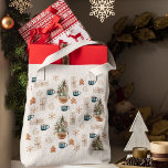 Bolsa Tote Padrão de Natal Colorido da Trendy | Watercolor<br><div class="desc">Este design está disponível em uma variedade de produtos,  fazer fácil encontrar o item perfeito para suas necessidades. De ornamentos e cartões de saudação a decoração doméstica e roupa,  você pode colocar os corredores e espalhar o espírito de feriado em estilo.</div>