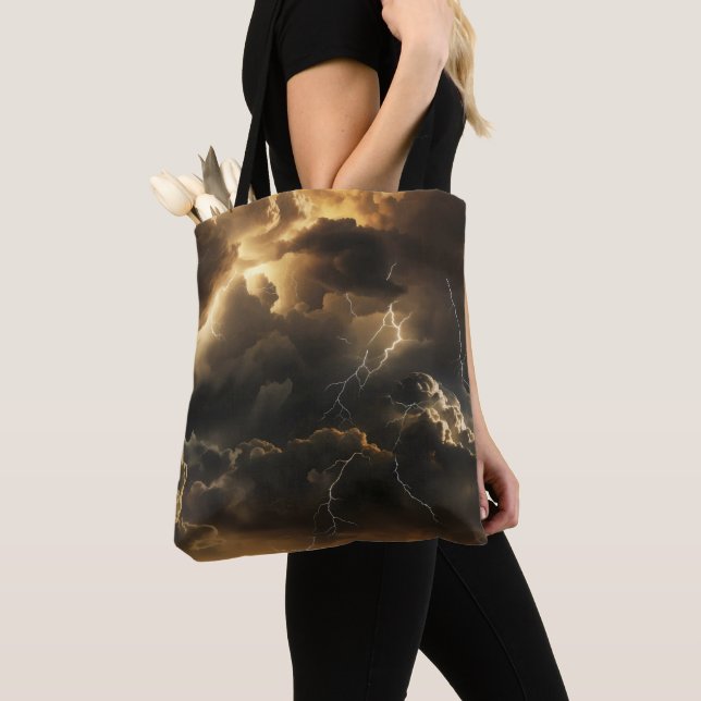 Bolsa Tote Padrão de nuvens de tempestade (Close Up)