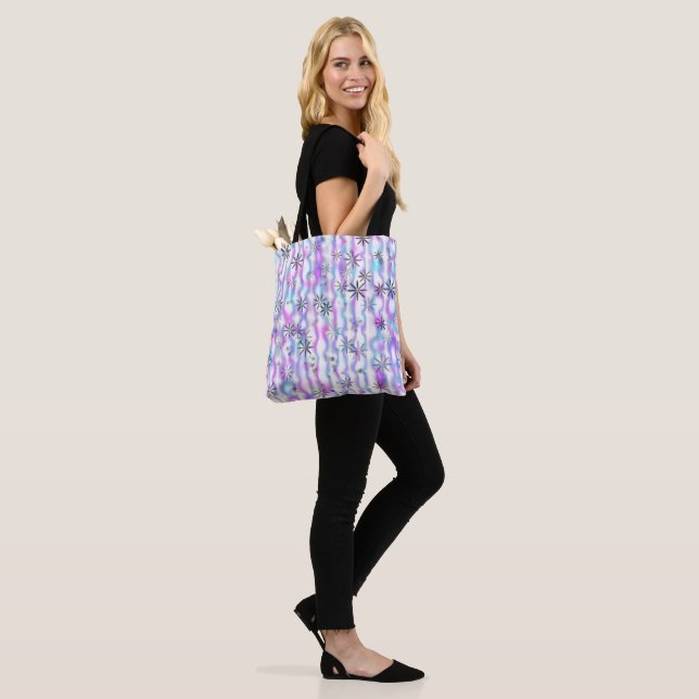 Bolsa Tote Padrão de Ondas de Estrela Explosiva Sonhadora (No(a) Modelo)