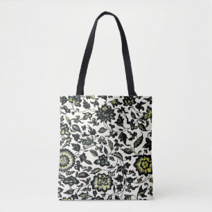 Bolsa Tote Padrão de Ornamento Floral Vitoriano