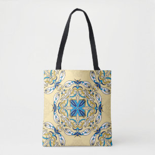 Bolsa Tote Padrão de patch perfeito do abstrato de Vintage. 