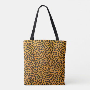 Bolsa Tote Padrão de pele de animal manchas de pantera