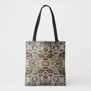 Bolsa Tote padrão de pele de cobra. Impressão animal vindim