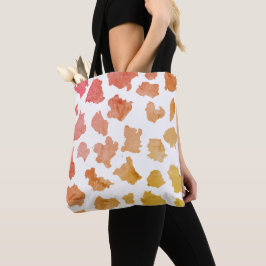 Bolsa Tote Padrão de Pele de Vaca de Aquarela