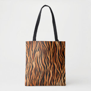 Bolsa Tote padrão de pele do tigre sem soldadura. desenhado