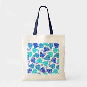 Bolsa Tote Padrão de peras decorativas azuis fofas