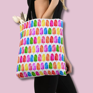 Bolsa Tote Padrão de pirulito colorido